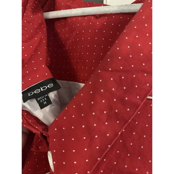 Vintage Women's BEBE Polka Dots Dress‎ Size medium RETRO - Picture 6 of 7